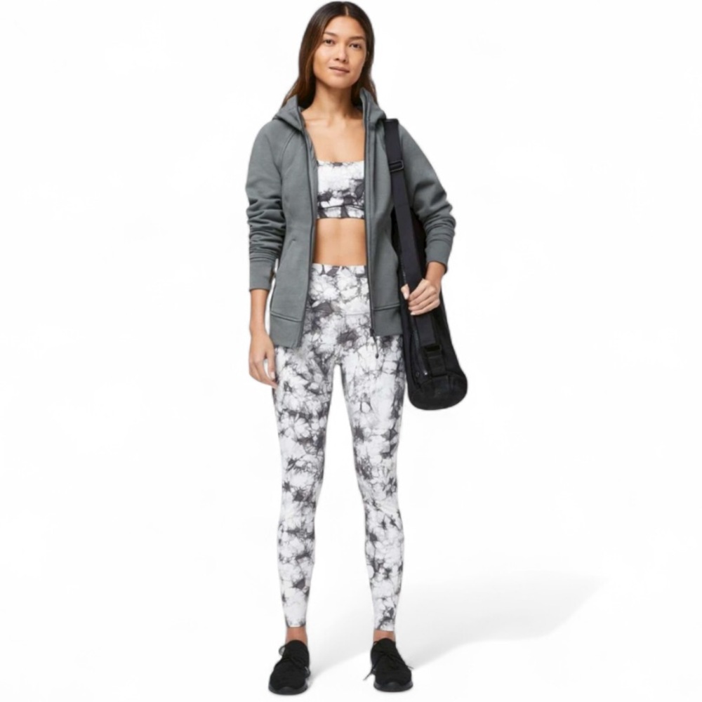 Lululemon Wunder Under Hi-Rise Dual Shibori Antique White Baltic Grey Leggings 6